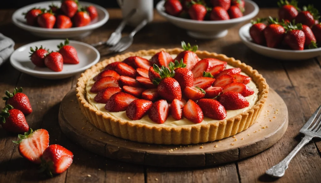 tarte aux fraises sablé breton