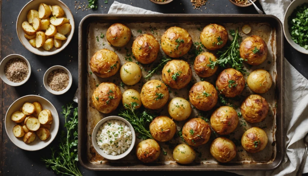 recette pommes de terre écrasées au four