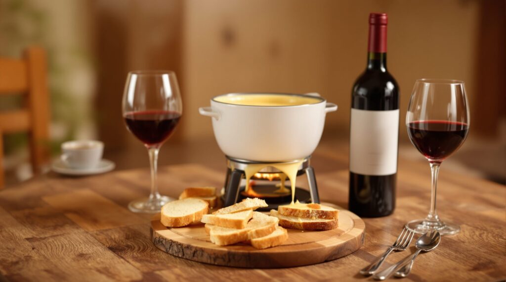 vin rouge fondue